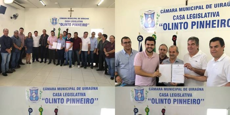Wilson Filho na presença de prefeitos em Uiraúna assina ordem de serviço de R$ 30 milhões para construção de adutora da Capivara