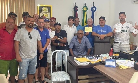 Comissão de Taxista reunida com o Prefeito, Lucas Braga