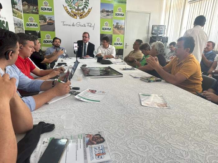 Coletiva de imprensa para anunciar ações e inaugurações em Sousa