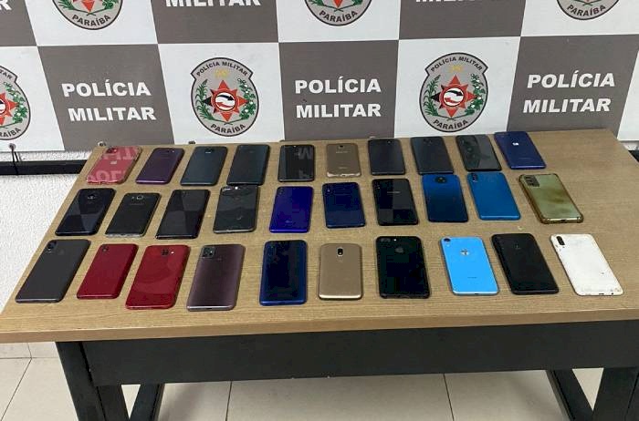 30 celulares roubados e furtados, na região metropolitana de João Pessoa