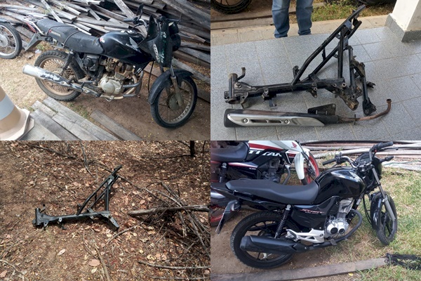 Polícia recupera duas motos roubadas peça com chassi na cidade de Pombal 