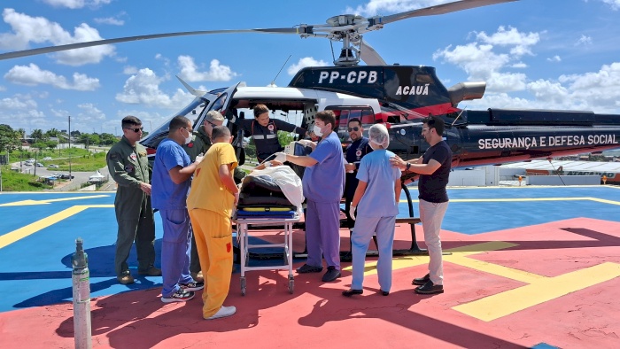 Idosa transferida ao Hospital Metropolitano