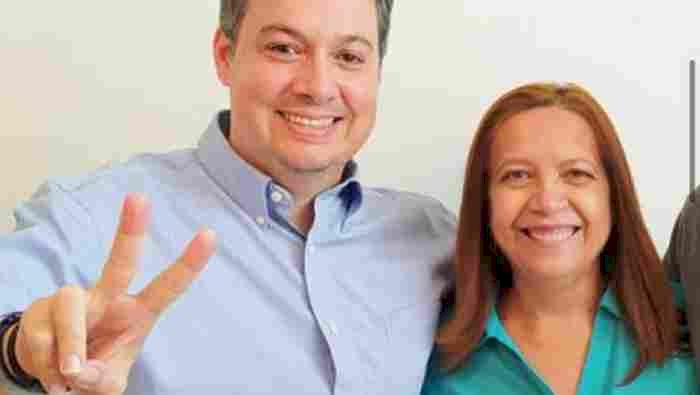 Deputado Júnior Araújo e a ex-prefeita de Cajazeiras, Denise Albuquerque