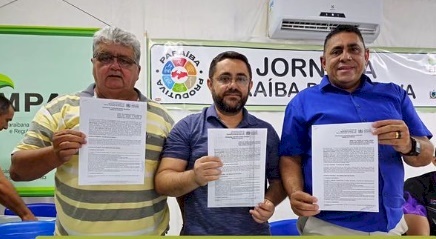 Prefeitos de Aparecida, Santa Cruz e Vieirópolis. João Neto, Paulo Cezar e Célio da Usina 