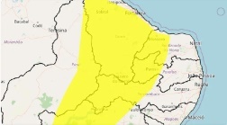 Alerta emitido pelo inmet