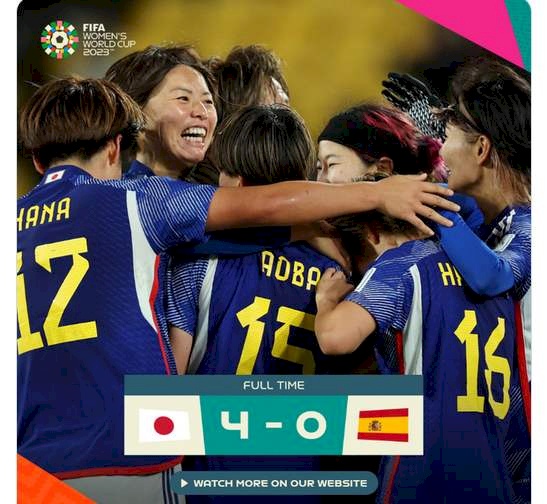 Japão goleia Espanha e fecha 1ª fase