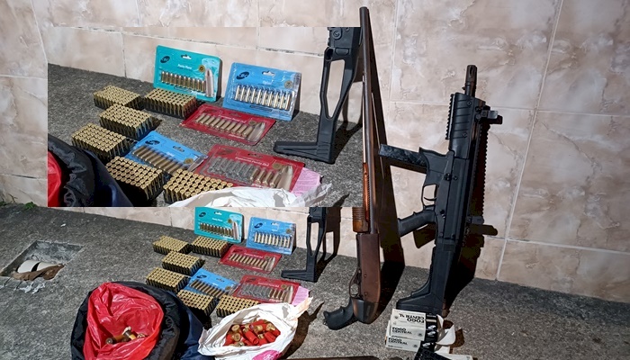 Armas de fogo apreendidas pela polícia militar em João Pessoa 