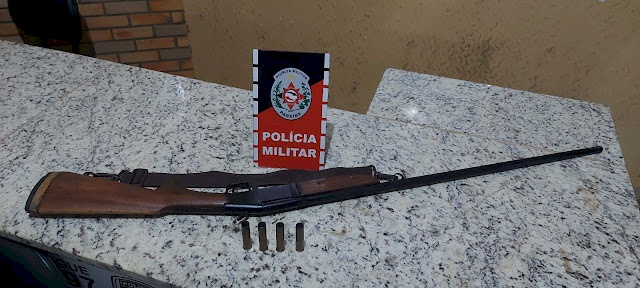 Mais uma arma de fogo apreendida na área do 12º BPM