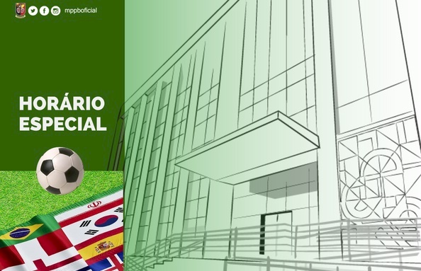 Expediente no MPPB será encerrado duas horas antes do jogo do Brasil nas oitavas de final