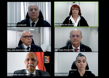 Sessão da Terceira Câmara Cível nesta terça-feira