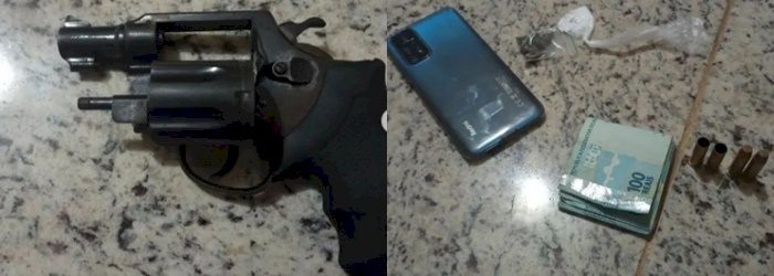 Arma, drogas e munições apreendidas pela polícia militar em Catolé do Rocha 