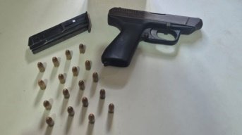 Pistola apreendida pela ROTAM em São Bento 