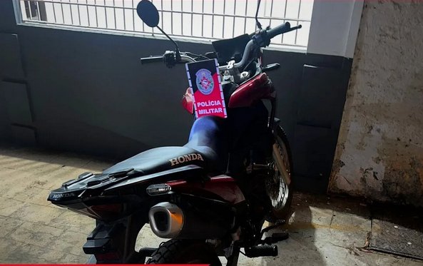 Motocicleta recuperada em ação da Polícia Militar
