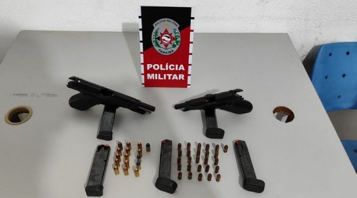 Armas apreendidas em ações da Polícia Militar, na Paraíba