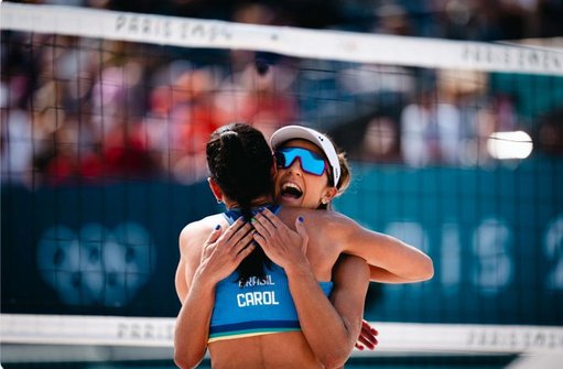 Dupla de vôlei de praia Carol Solberg e Bárbara Seixas