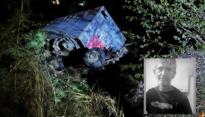 Imagem do acidente e da vítima na BR 230, entre Sousa e Aparecida 
