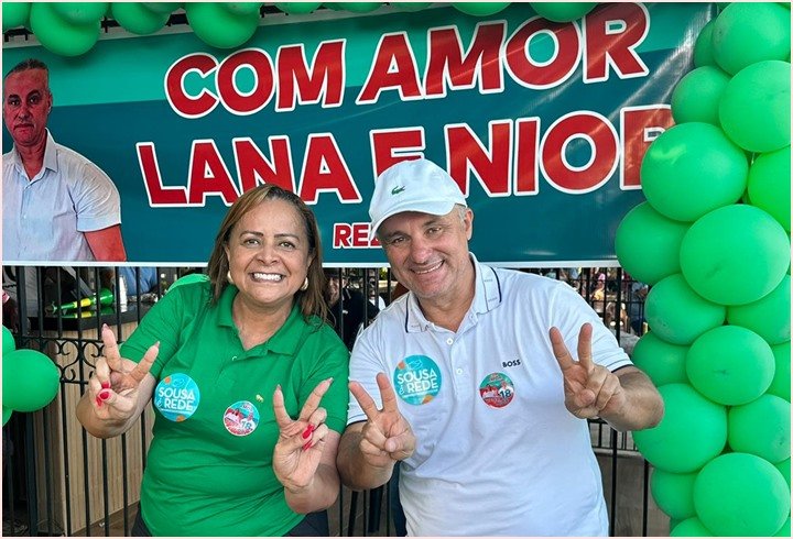Lana e Nior, candidatos a prefeito em Sousa
