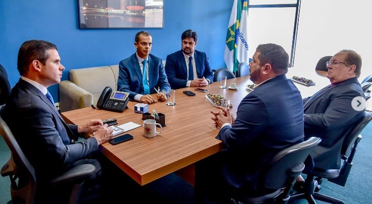 Reunião entre Jutay Meneses e o Líder do Republicanos na Câmara dos Deputados, Hugo Motta
