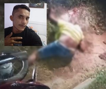 Imagem da vítima e da cena do acideente na zona rural de Nazarezinho 