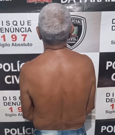 Idoso preso pela Polícia Civil, suspeito de comete estupro de vulnerável contra um menor de idade 