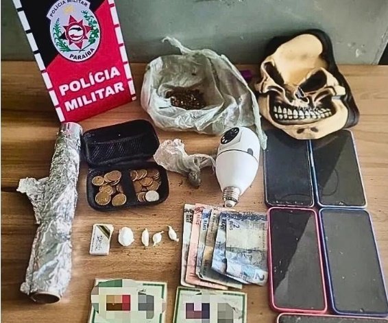Drogas apreendidas pela polícia militar no município de Sousa 