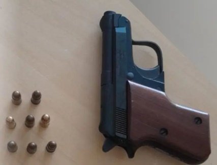 Arma apreendida pela polícia militar em Bernadino Batista 