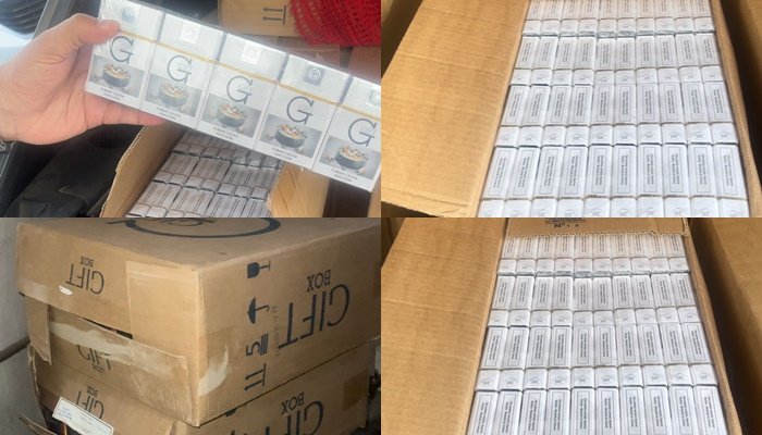 Cigarros apreendidos pela Polícia Militar em Sousa 