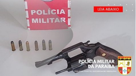 Arma de fogo apreendida em ação da Polícia Militar