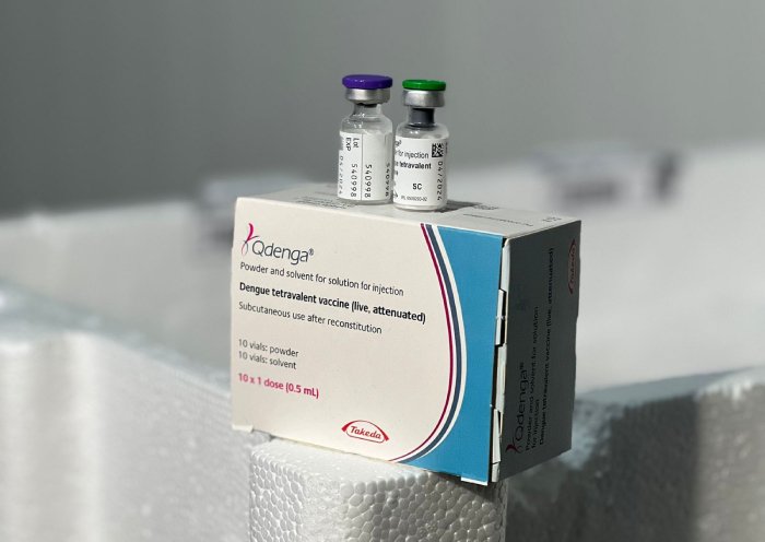 Duas doses da vacina contra a dengue
