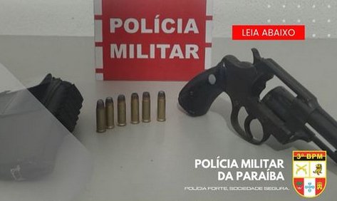 Arma de fogo apreendida em ação da Polícia Militar