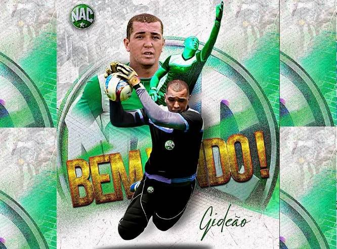 Goleiro Gideão, contratado pelo Nacional de Patos