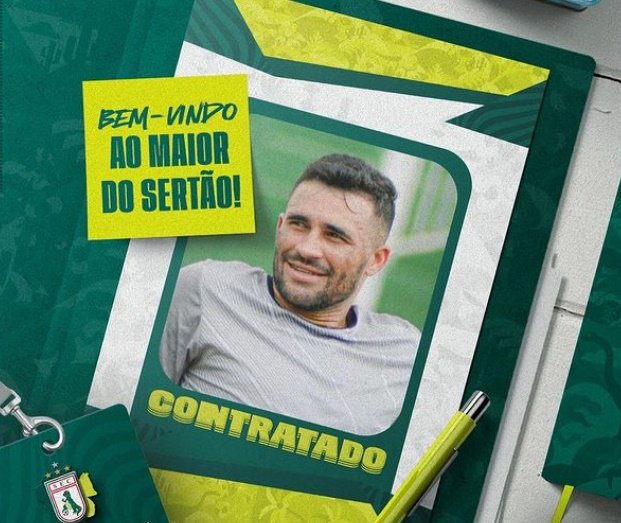 Post da contratação do lateral Fernando Ceará 