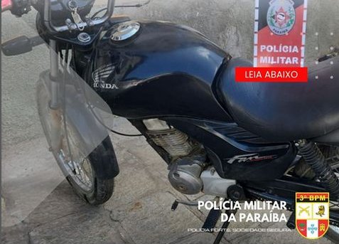 Apreensão de motocicleta com registro de roubo