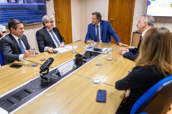 Reunião com ministro da Fazenda, Fernando Haddad, e com o ministro dos Portos e Aeroportos, Sílvio Costa Filho