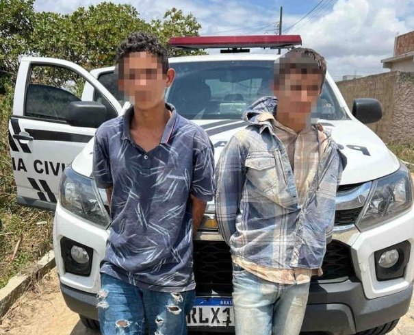 Irmãos presos pela Polícia Civil na Paraíba 