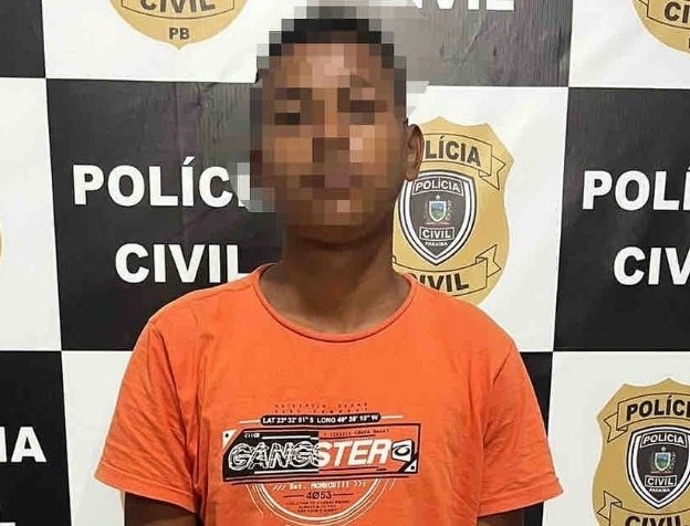 Jovem capturado pela Polícia Civil na Paraíba 