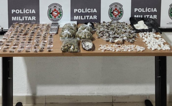 Material ilícito apreendido em ação da PM, na Paraíba