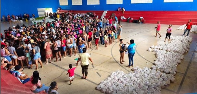Entragas de cestas básicas realizadas pela Prefeitura de Aparecida 