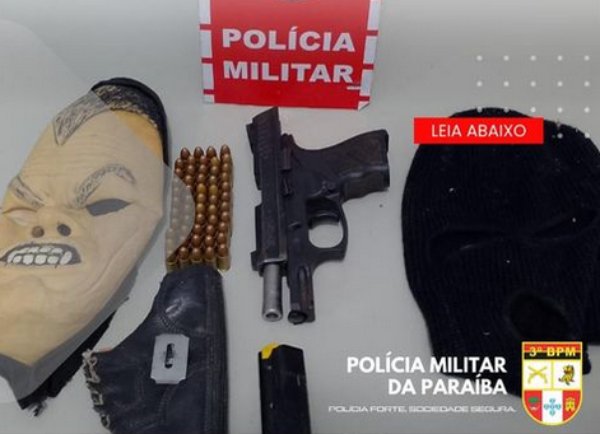 Apreensão de arma, munições e outros materiais em Santa Luzia
