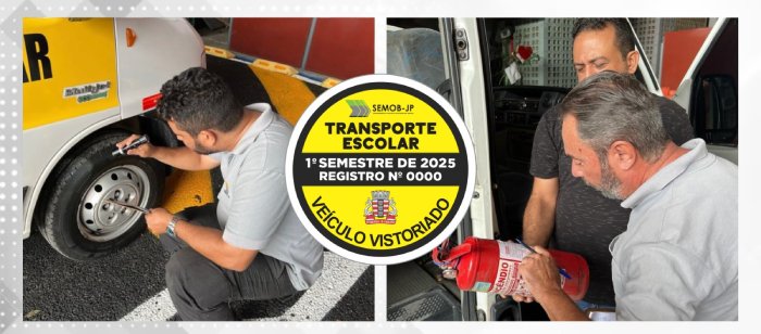 Vistoria nos veículos utilizados para o transporte escolar