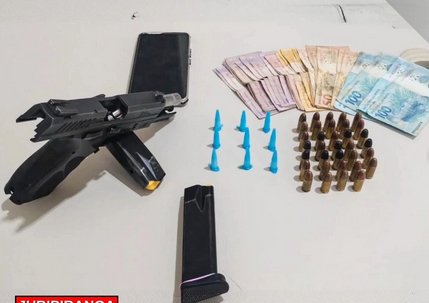 Polícia Militar realiza prisão de um dos chefes do tráfico na região da divisa PB/PE e apreende arma de fogo e drogas