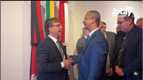 Jutay Menezes na posse no novo presidente do TCE/PB