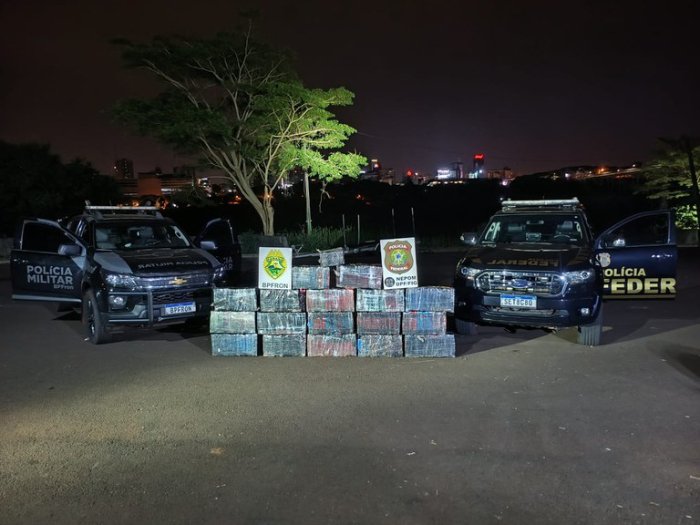423 kg de maconha apreendidos pela PF e PM