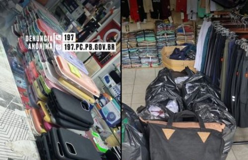 Apreensão de acessórios e bolsas falsificados, em JP