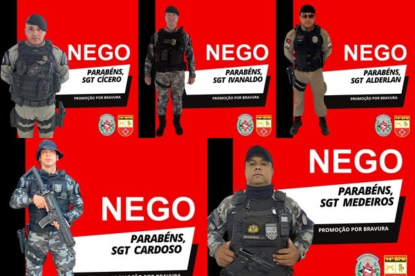 Policiais militares  promovidos por atos de bravura