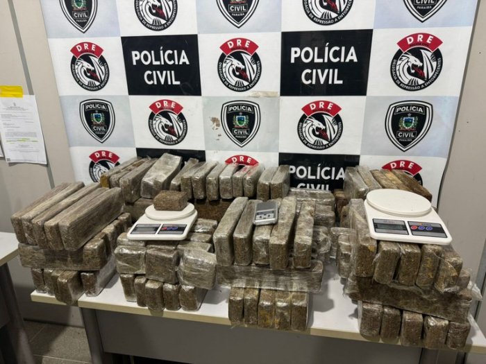 Apreensão de 100 kg de maconha