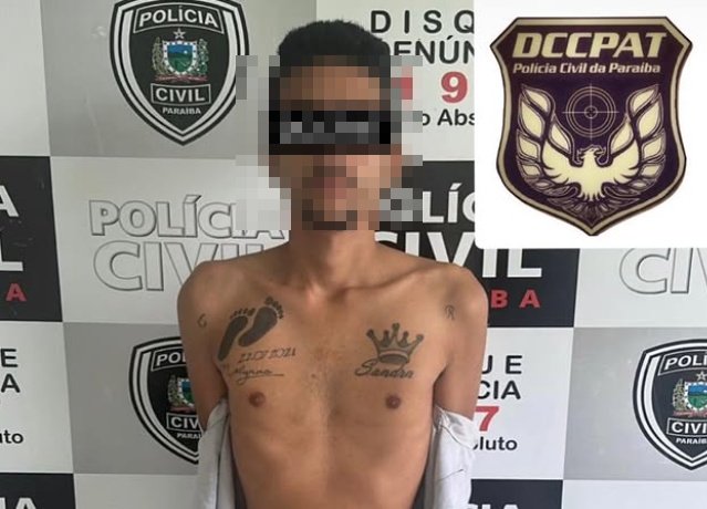 Jovem preso em ação da Delegacia de Crimes Contra o Patrimônio - DCCPAT