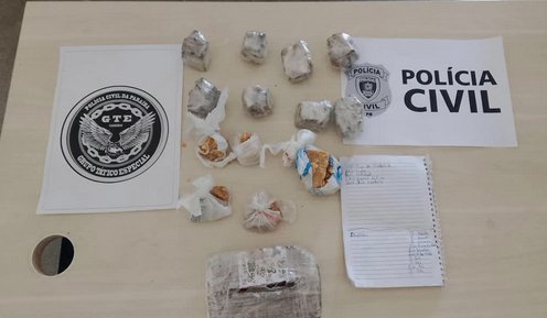 Drogas apreendidas em ação da Polícia Civil