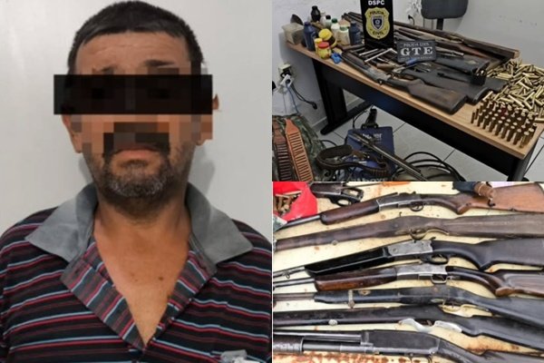 Armas apreendidas pelo GTE no município de Queimadas 