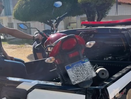 moto apreendida pela Delegacia de Roubos e Furtos de Patos 